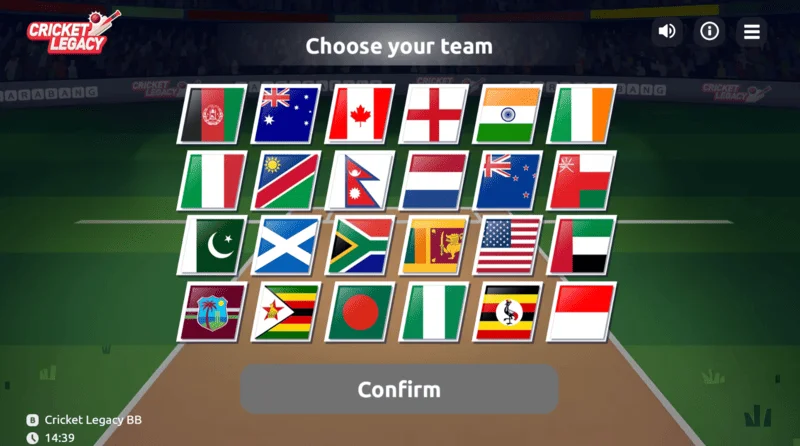 Seleção de equipe do Cricket Legacy BB