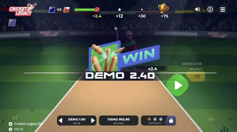 Vitória no Cricket Legacy BB